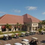 Frenchman’s Creek Country Club in Palm Beach featuring renovated clubhouse design, golf cart access, and luxury country club amenities by ODSI.