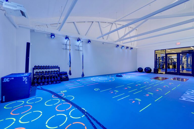 functional training area in modern fitness center designed by Optimal Design Systems International