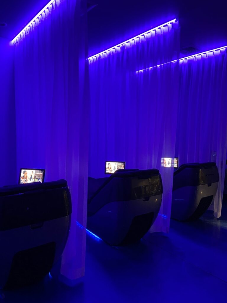 Modern hydromassage recovery area