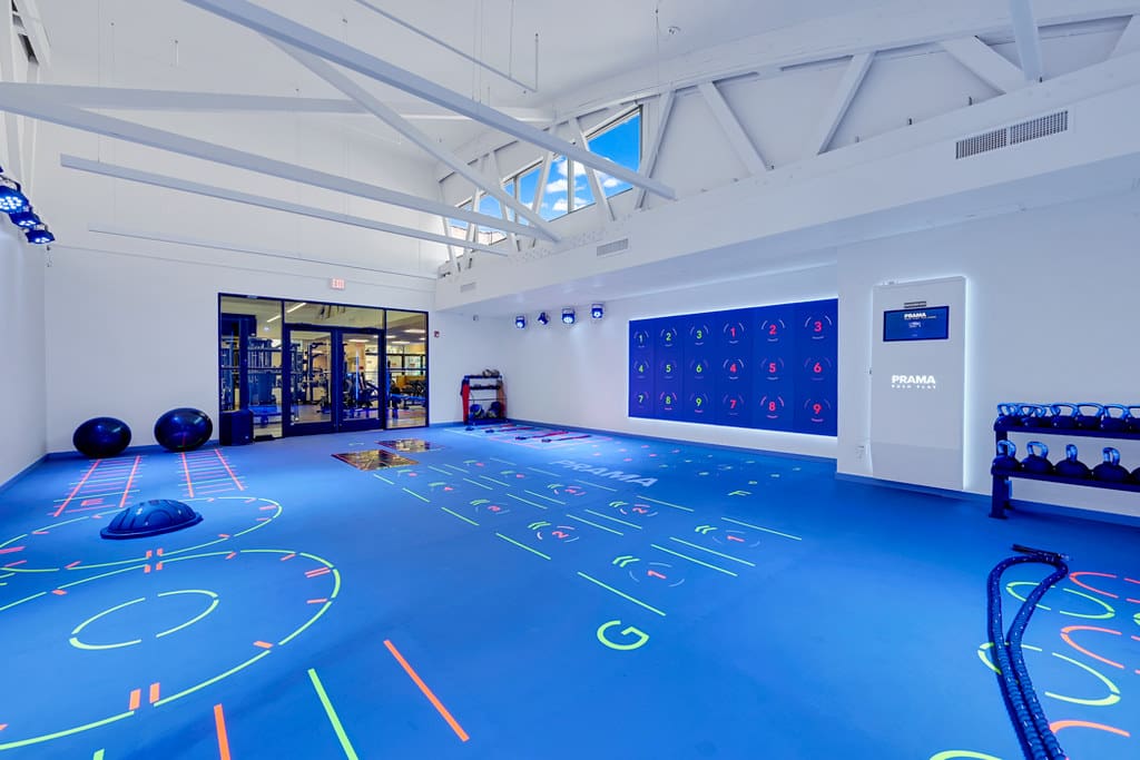 Blue functional training studio at Fitometry Health Club